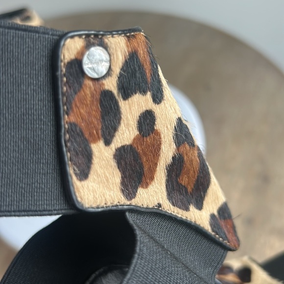 Calvin Klein Sonia Leopard Hair Calf Leather Elastic Platform Stilettos Women’s - Picture 11 of 16